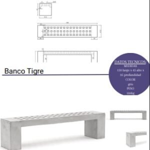Banco Tigre de Hormigón Reforzado